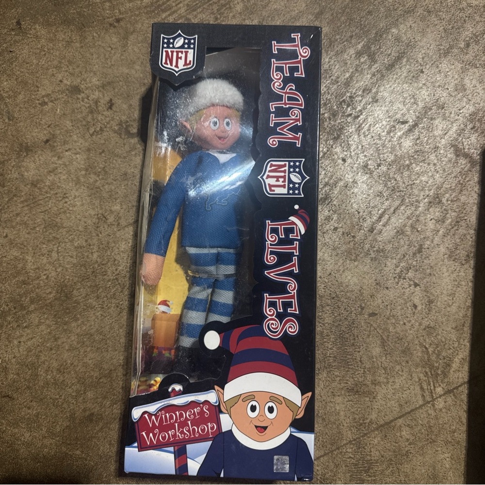 NFL Team Elves Action Figure - Blue and White Detroit